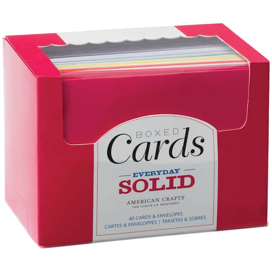 American Crafts Everyday Solid A2 Cards &#x26; Envelopes, 40ct.